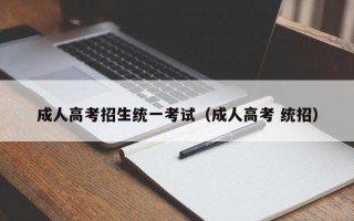 成人高考招生统一考试（成人高考 统招）