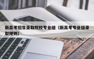 新高考招生录取院校专业组（新高考专业组录取规则）