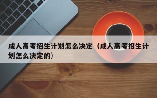 成人高考招生计划怎么决定（成人高考招生计划怎么决定的）