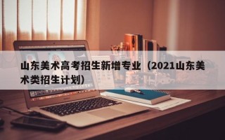 山东美术高考招生新增专业（2021山东美术类招生计划）